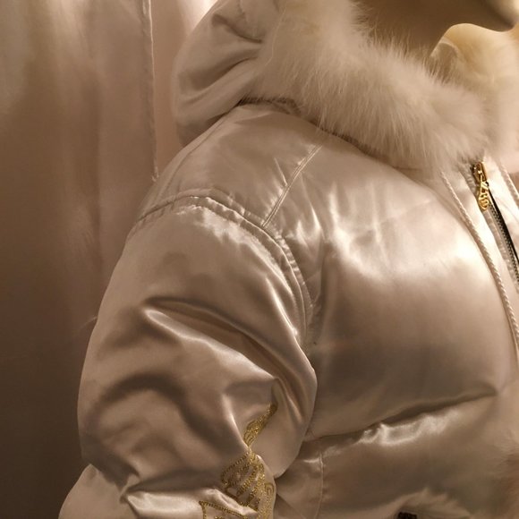 SUPER RARE FIND vintage y2k ROCAWEAR jacket with genuine fox fir trims! - Picture 12 of 16